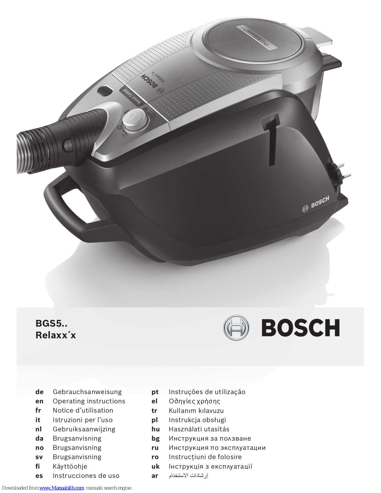 Bosch BGS5, gs50 Operating Instructions Manual