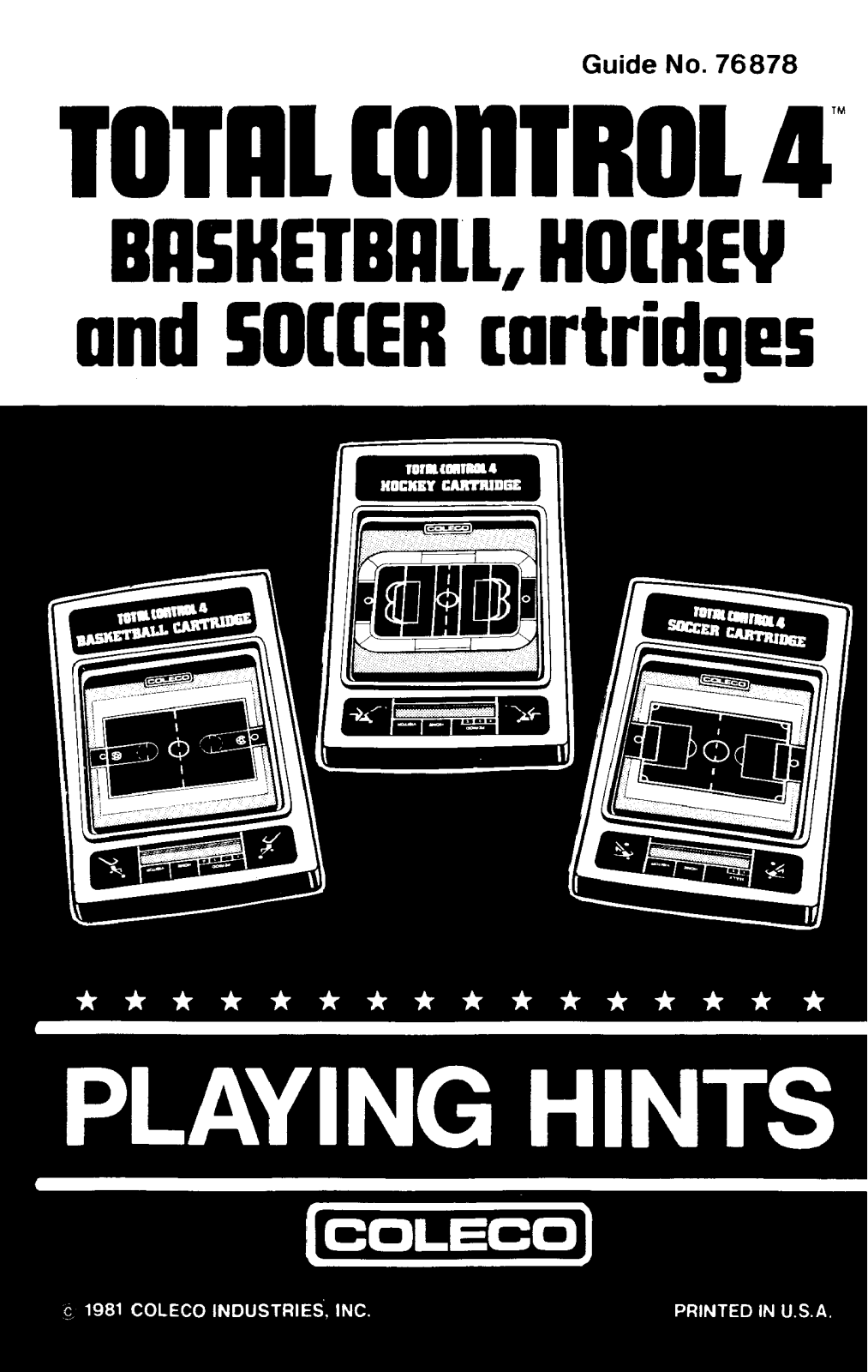 Coleco Playing Hints User Guide