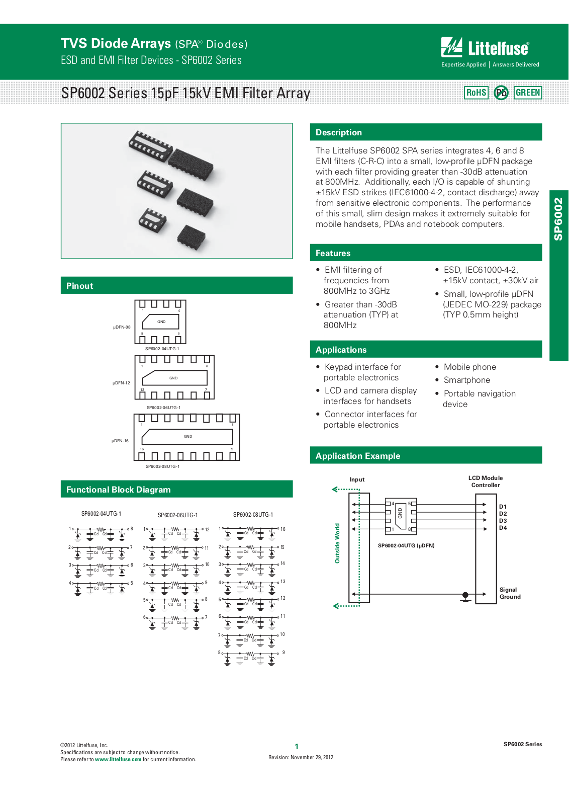 Littelfuse SP6002 User Manual