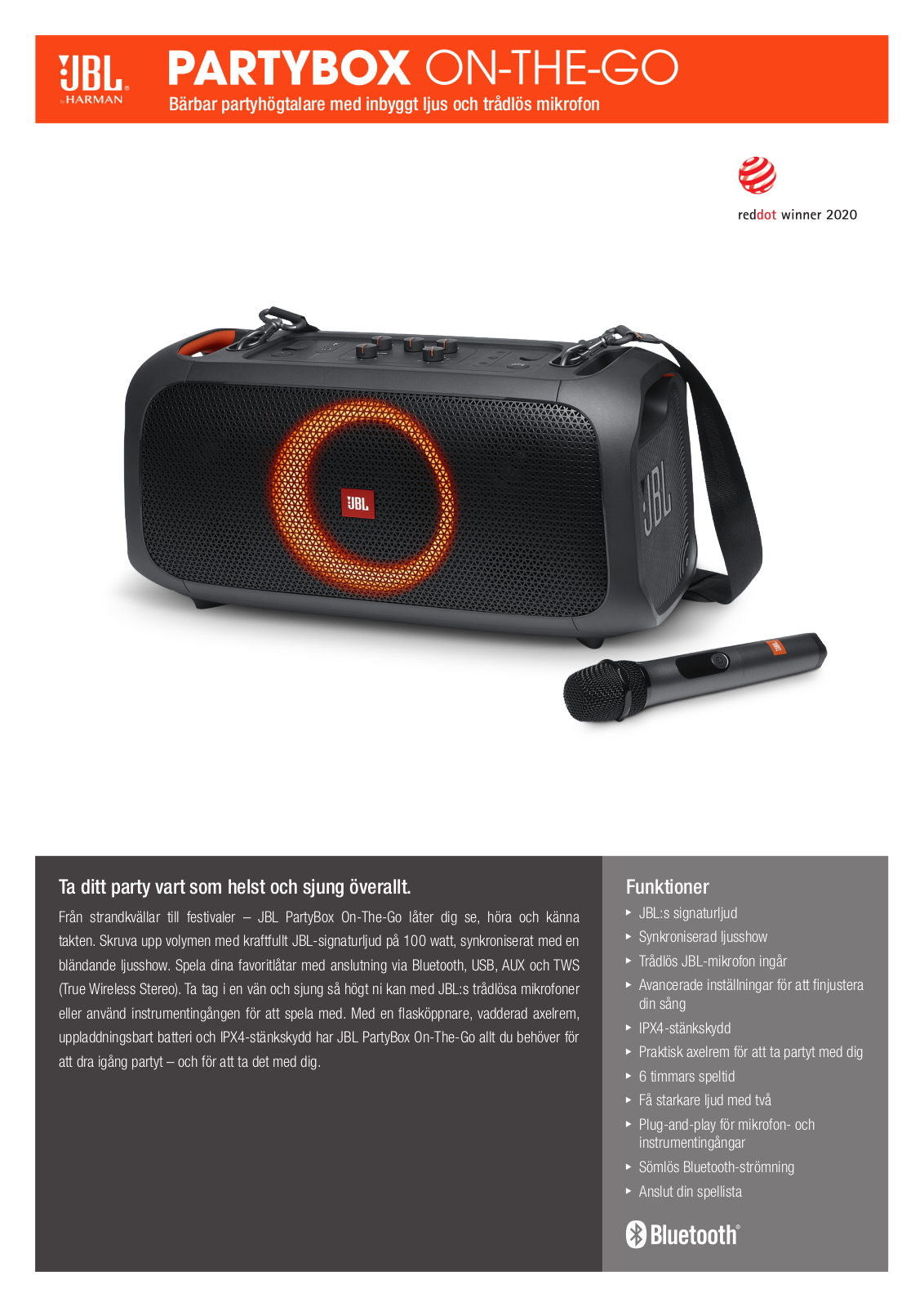 JBL PartyBox On-The-Go User Manual