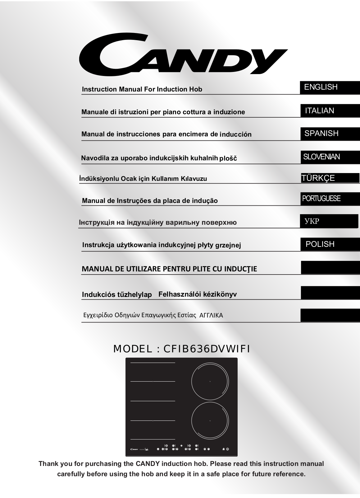 Candy CFIB636DV WIFI User Manual