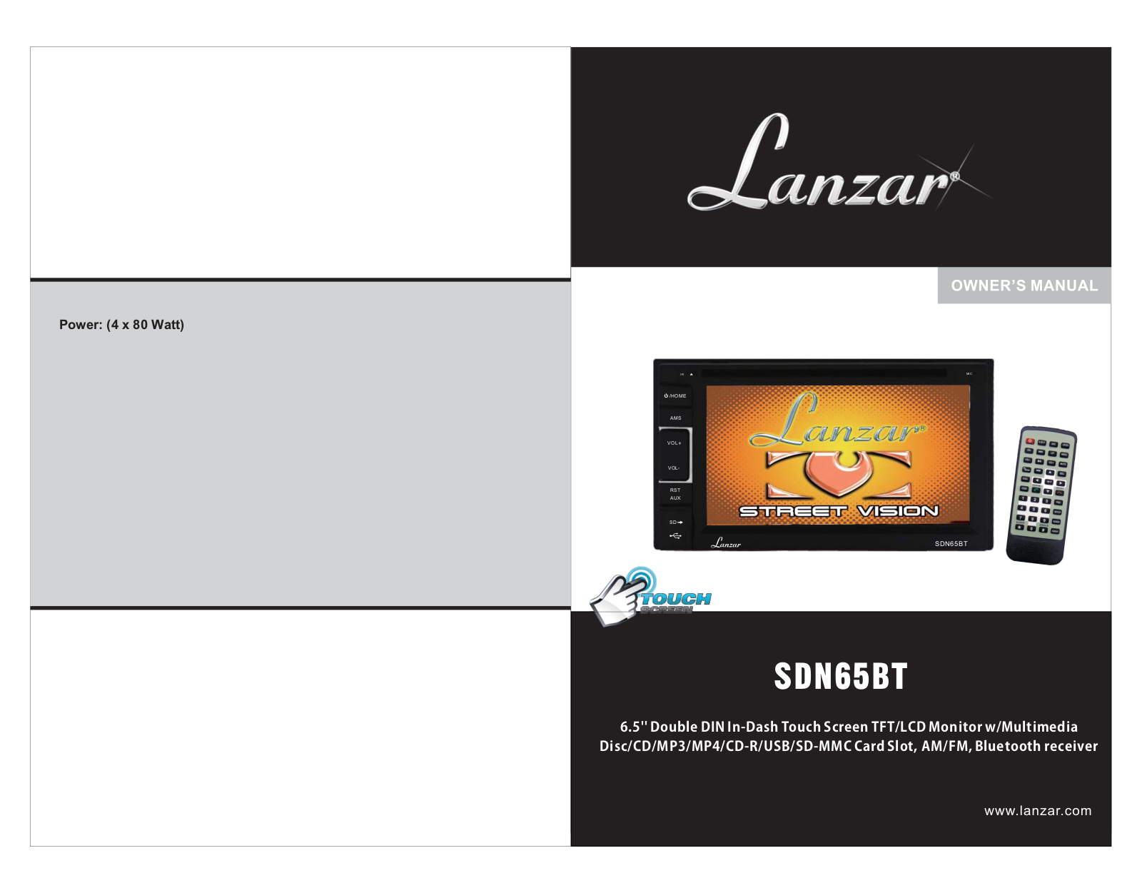 Lanzar SDN65BT User Manual