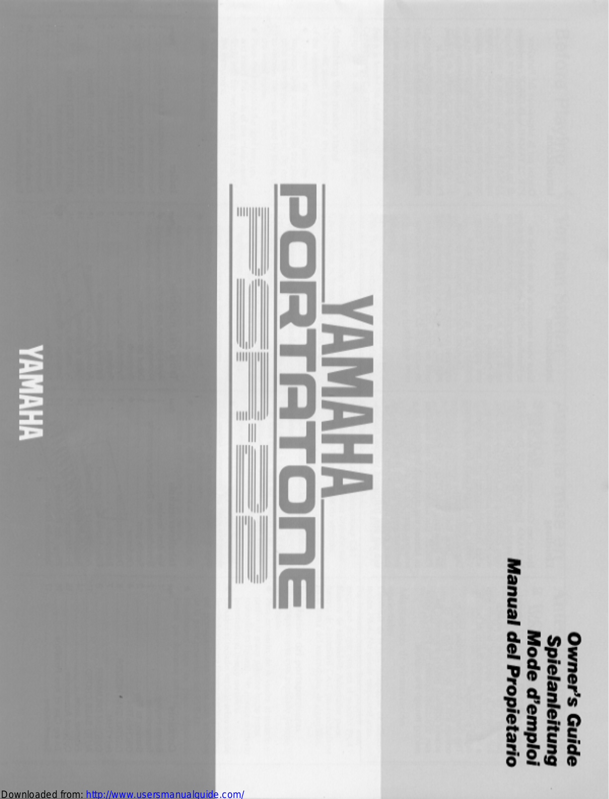 Yamaha Audio PSR-22 User Manual