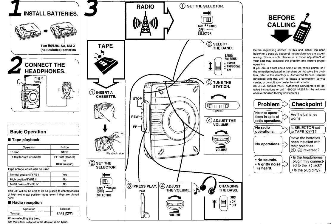 Panasonic RQ-V75 User Manual