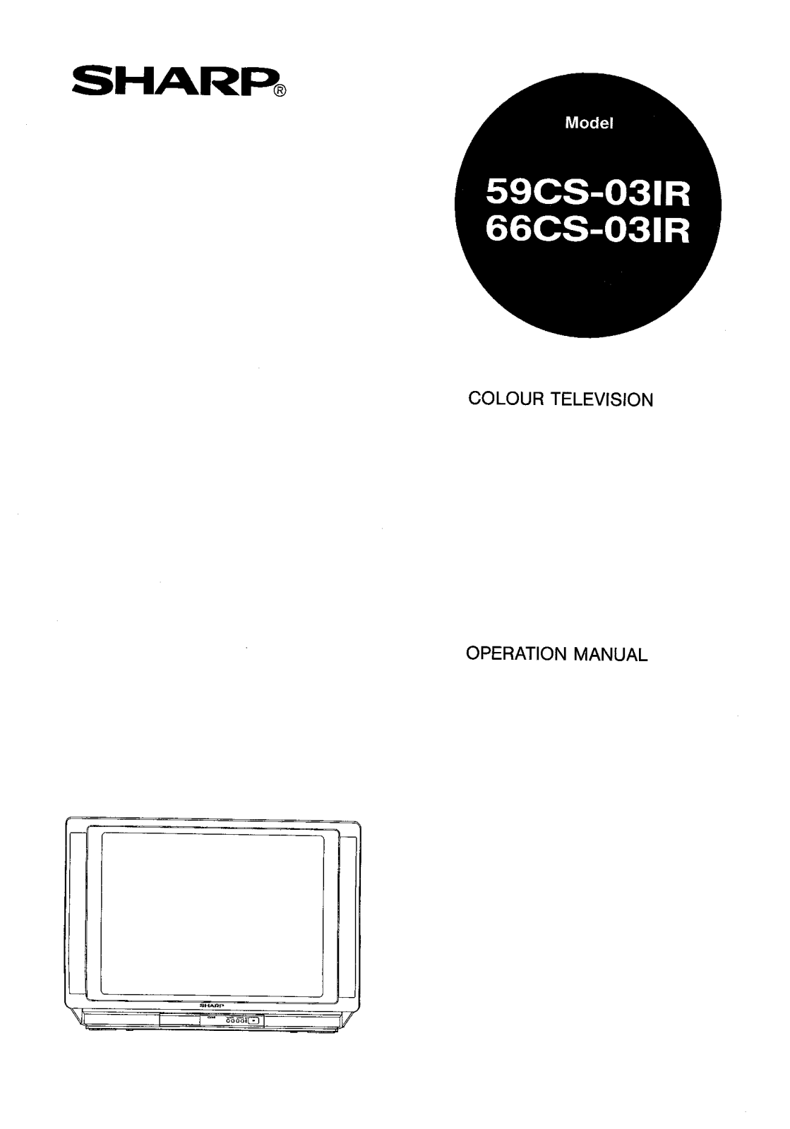 Sharp 59CS-03IR, 66CS03IR User Manual