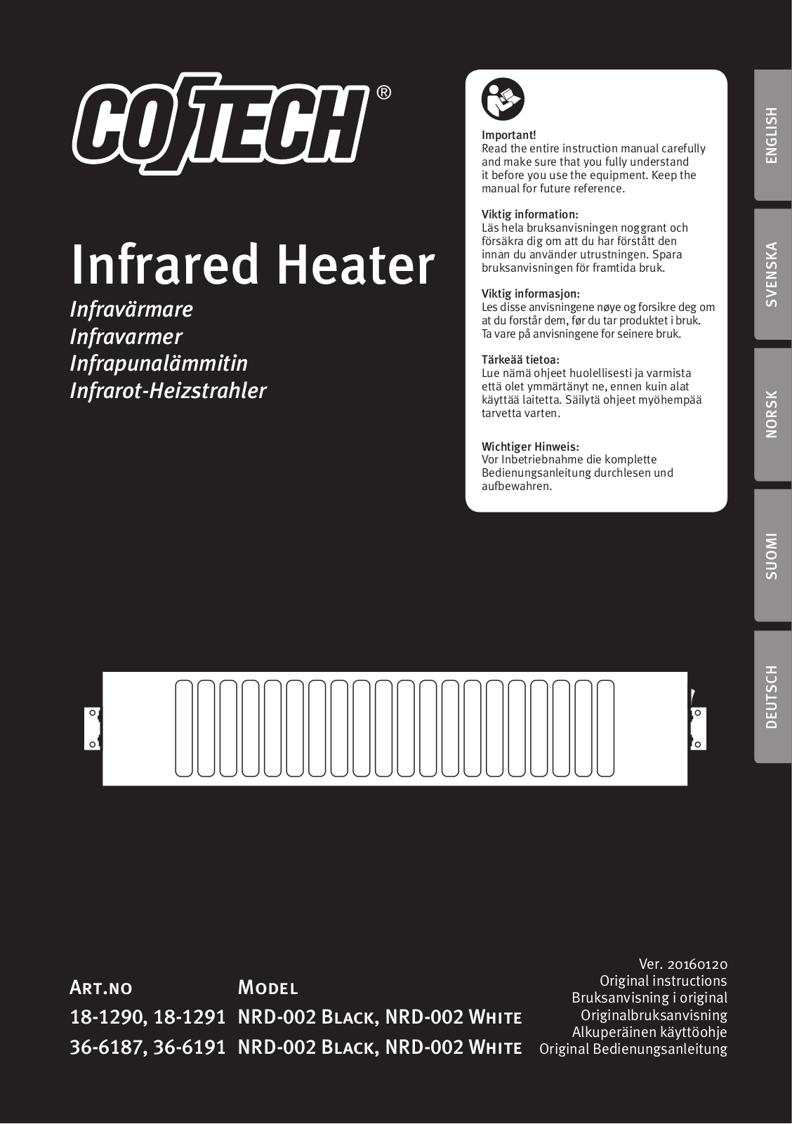 Coltech NRD-002 Black, NRD-002 White Instruction Manual - ManualMachine.com