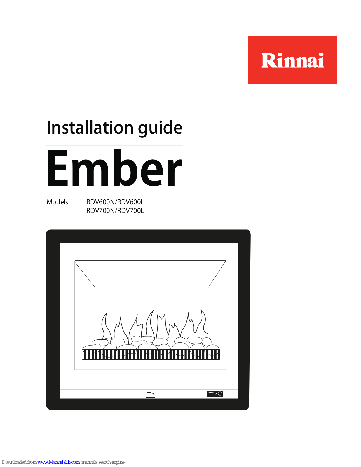 Rinnai RDV600N, RDV600L, RDV700N, RDV700L Installation Manual