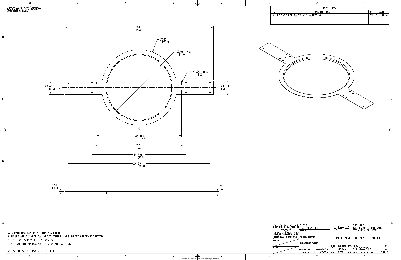 QSC AC-MR8 Data Sheet