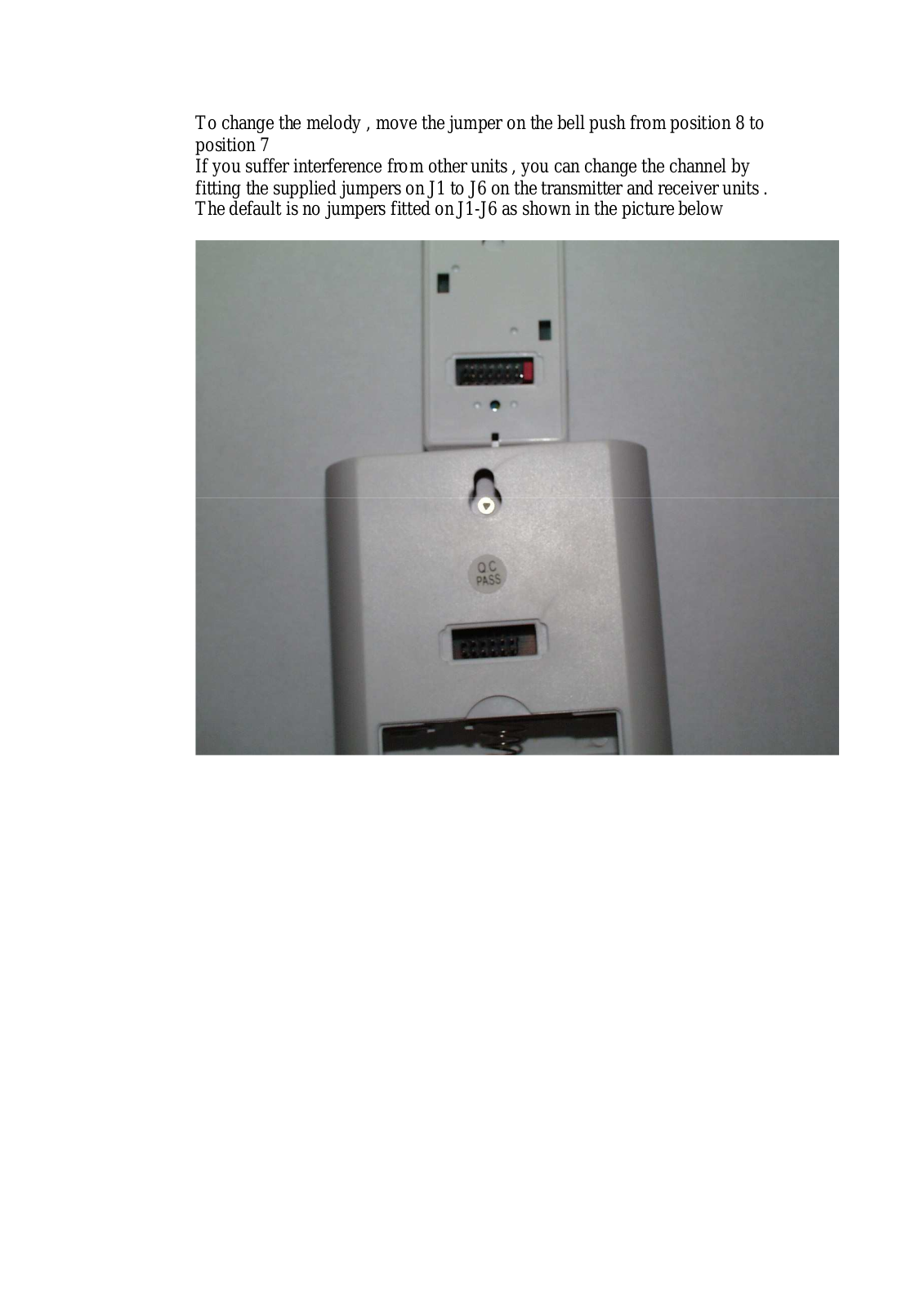 AVSL WIRELESS DOOR CHIME User Manual