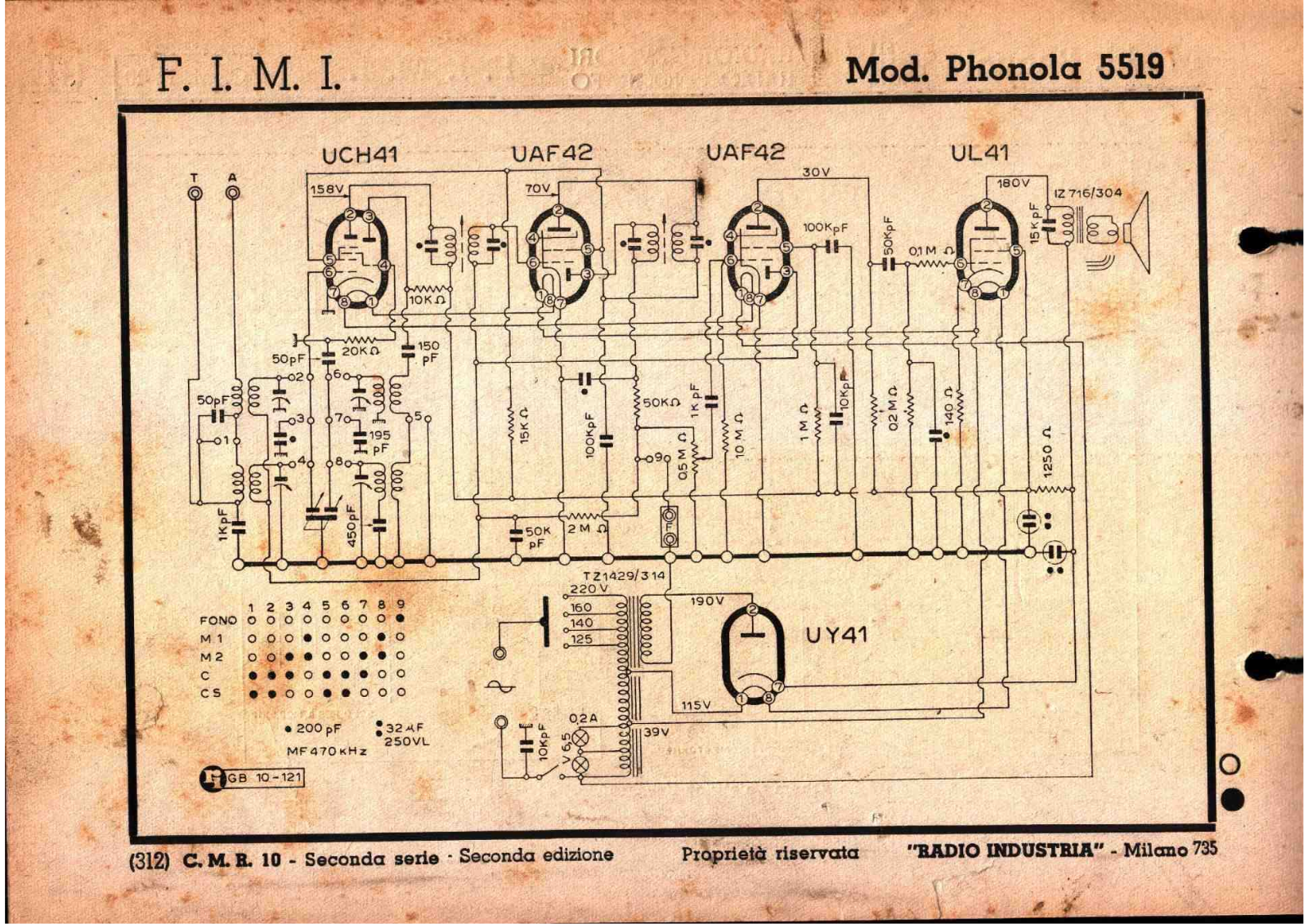 Phonola 5519 schematic - ManualMachine.com