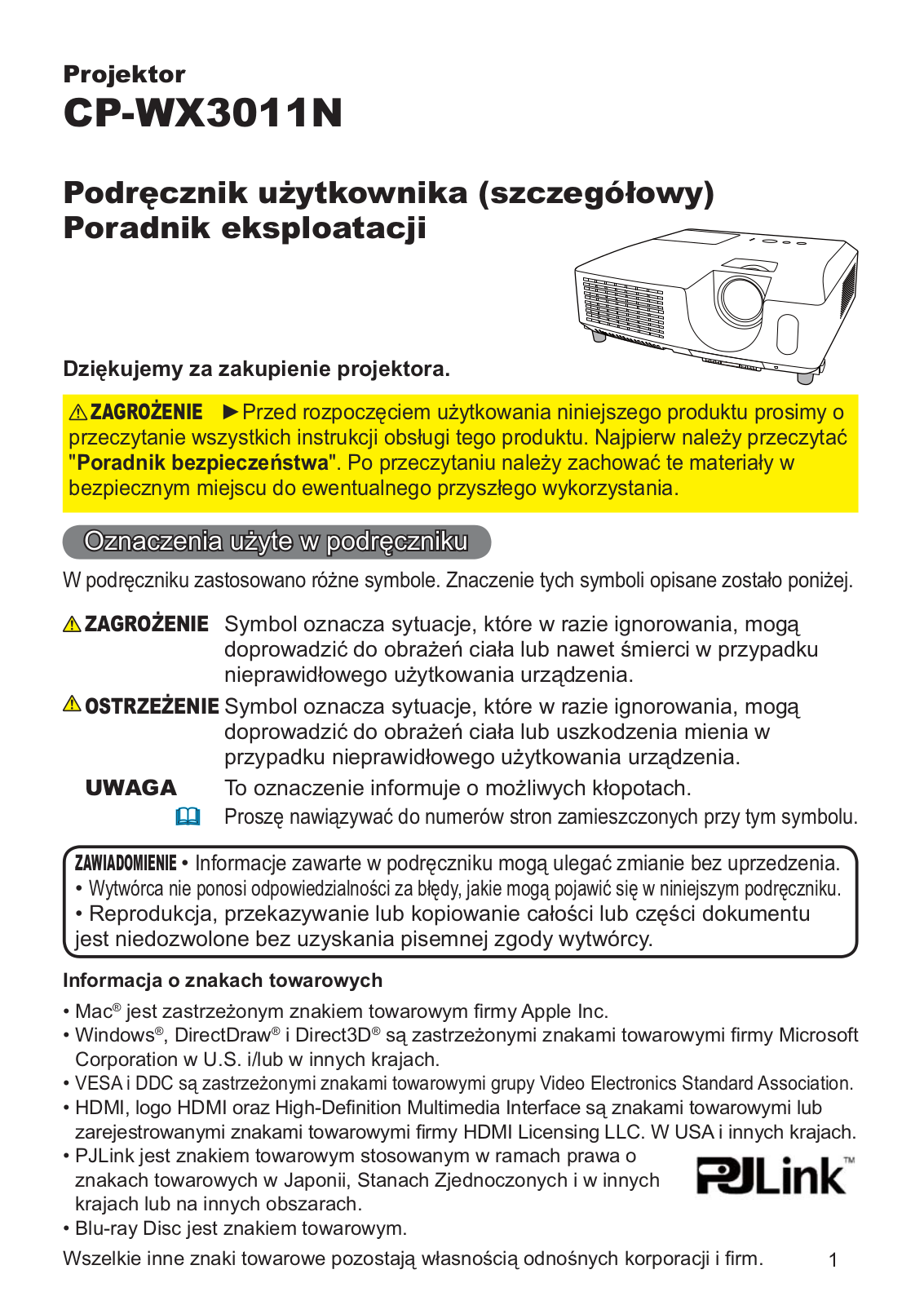 Hitachi CP-WX3011 User Manual