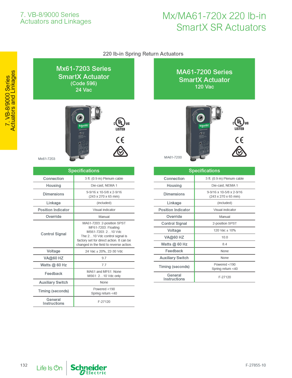 Schneider Electric MA61-7200 Catalog Page