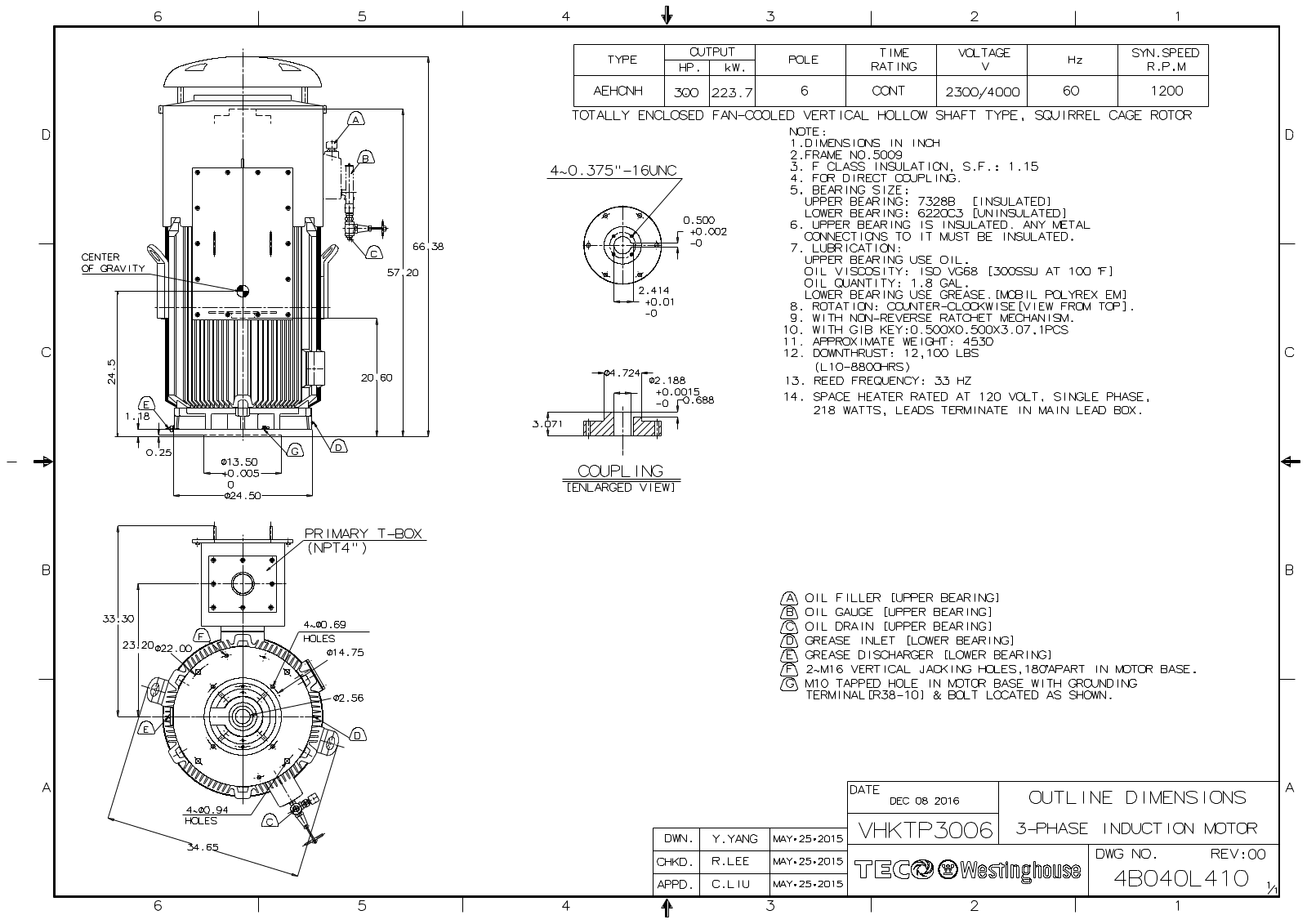 Teco VHKTP3006 Reference Drawing