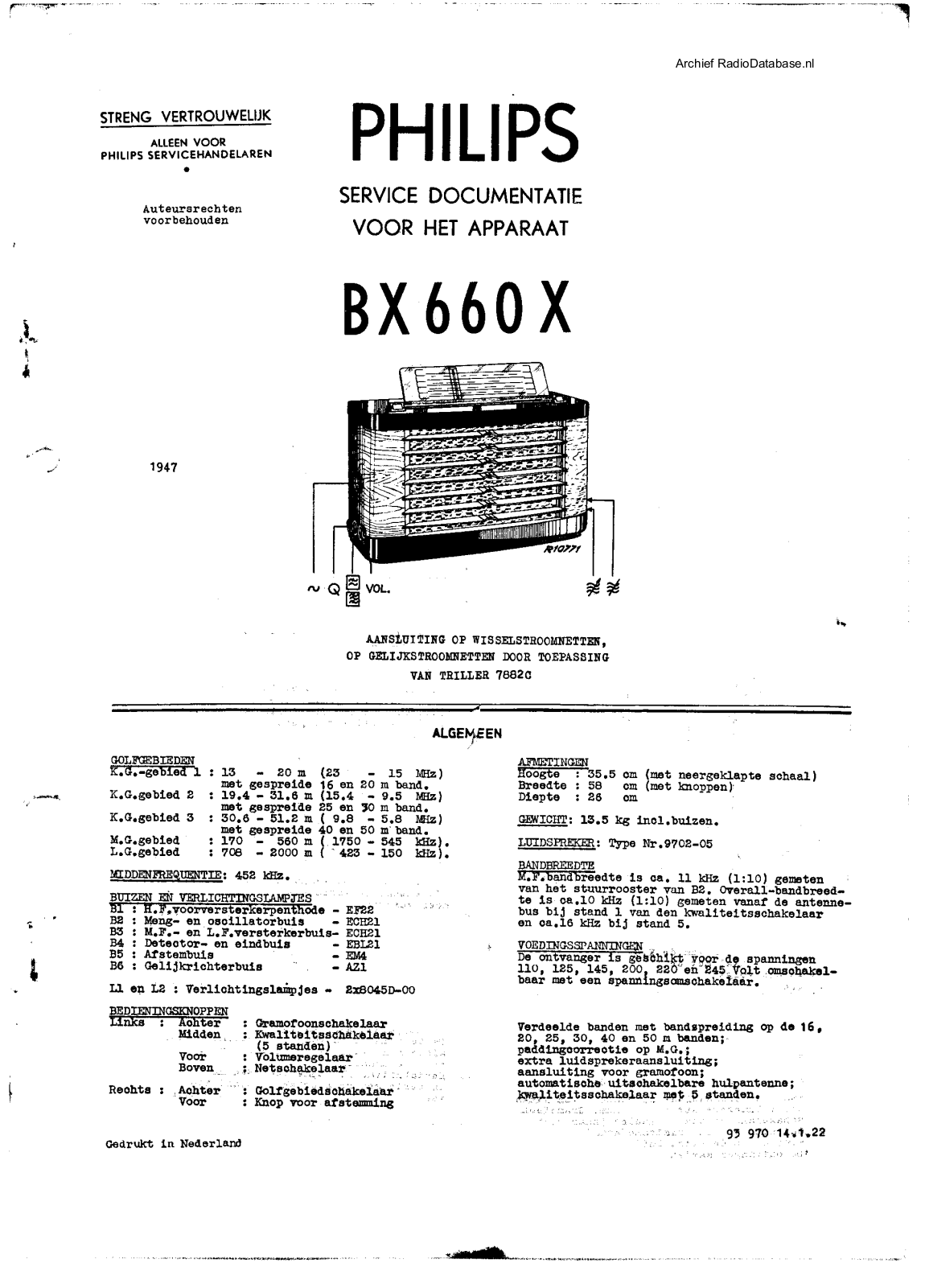 Philips BX660X Schematic