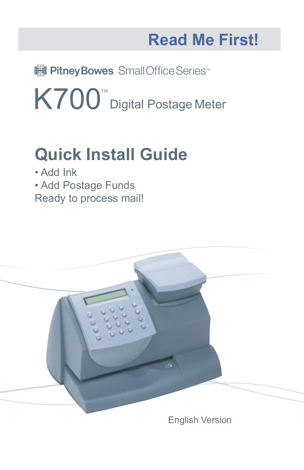 Pitney Bowes K700 Install Guide