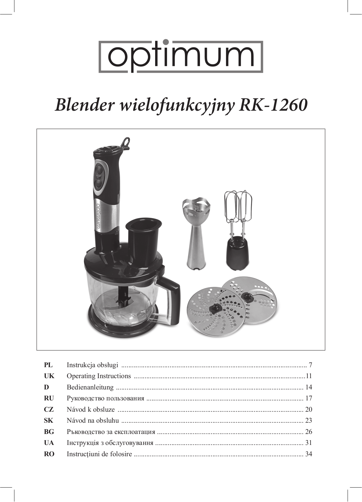 OPTIMUM RK-1260 User guide - ManualMachine.com