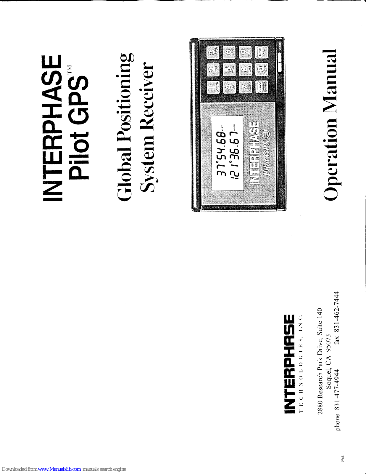 Interphase Pilot GPS Operation Manual - ManualMachine.com