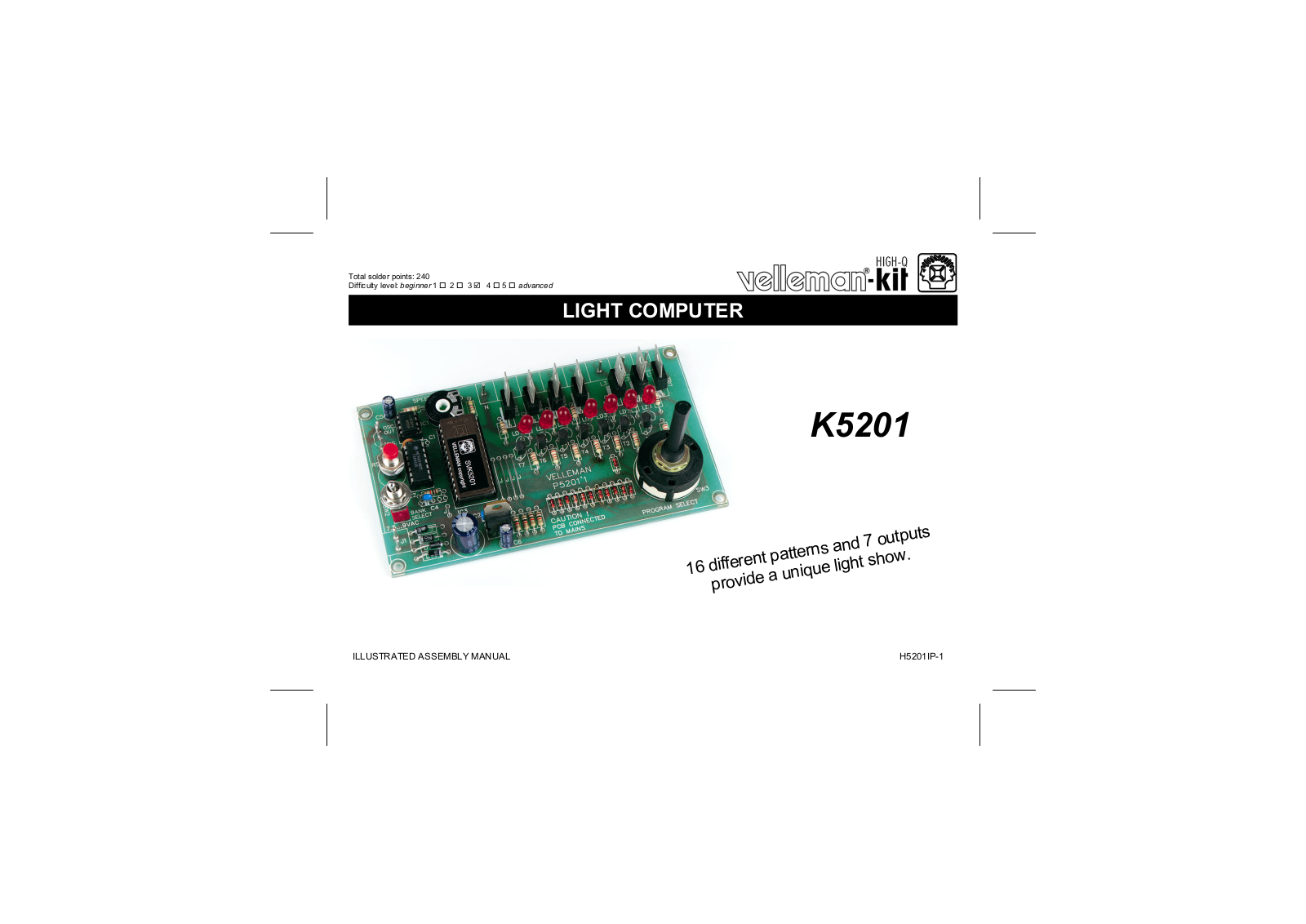 Velleman K5201 Assembly instructions