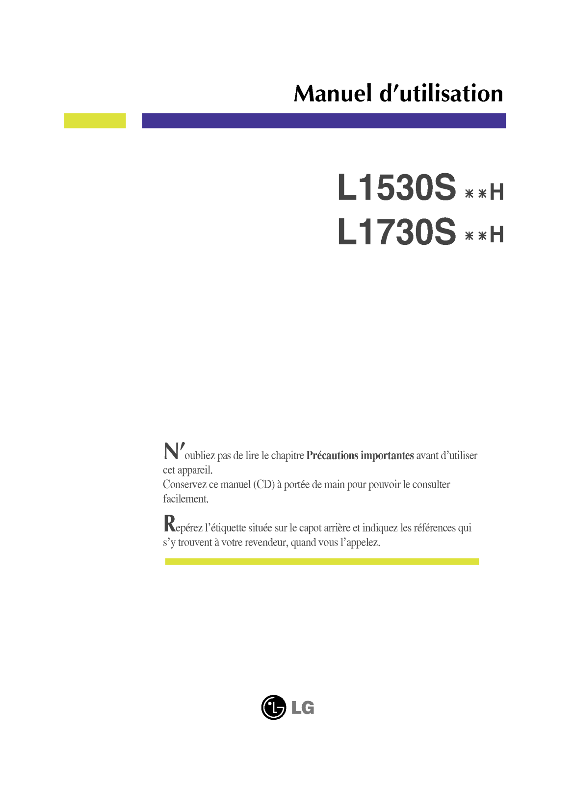 LG L1730SSNH User Manual