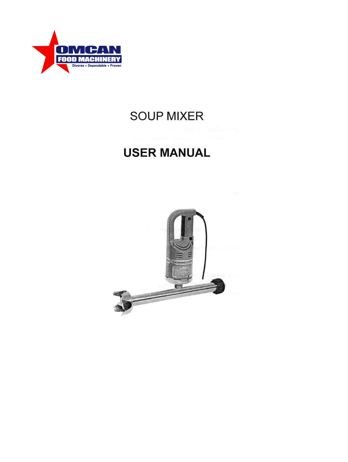 Omcan Food Machinery HEMA Installation  Manual