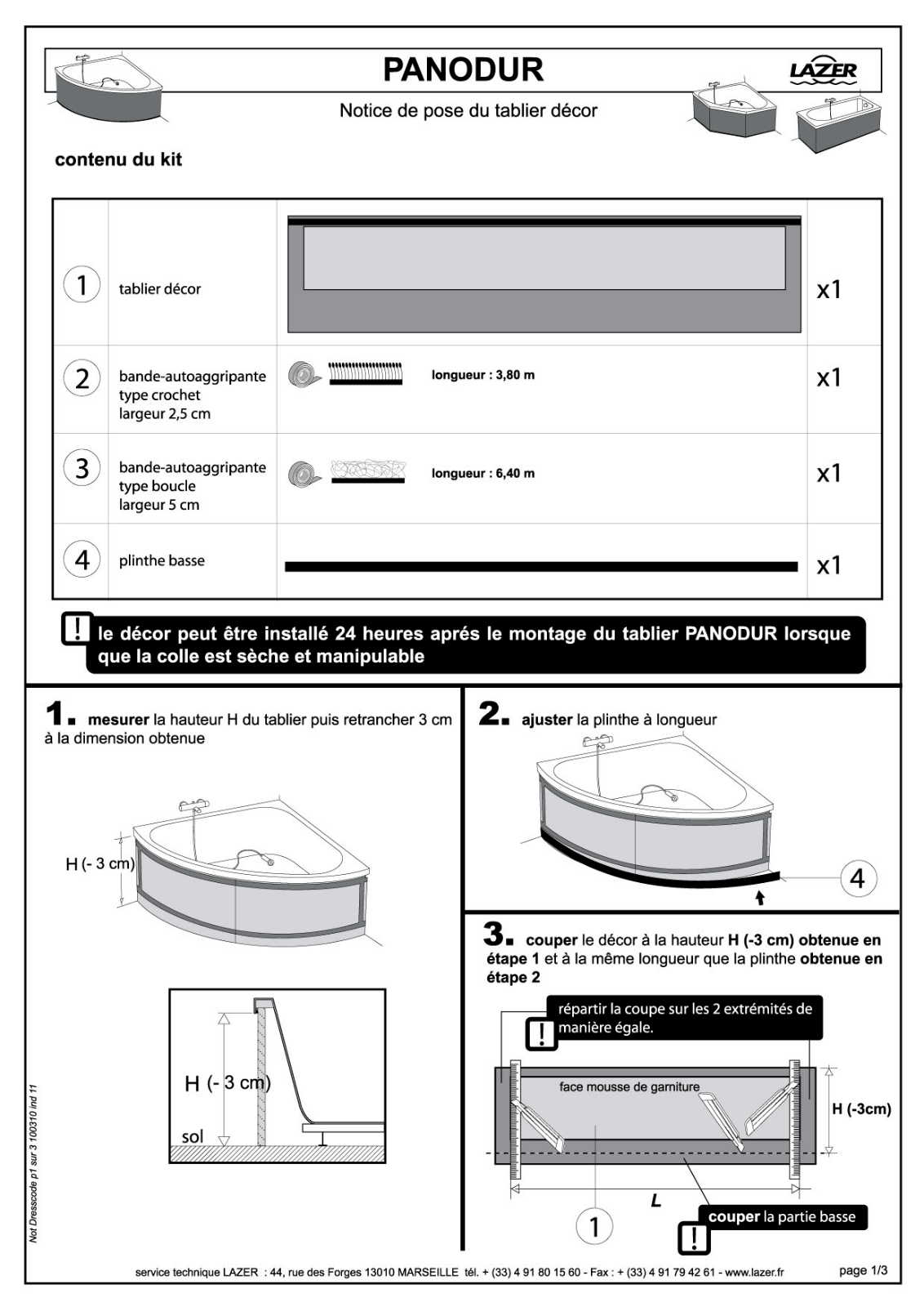 Lazer PANODUR User Manual