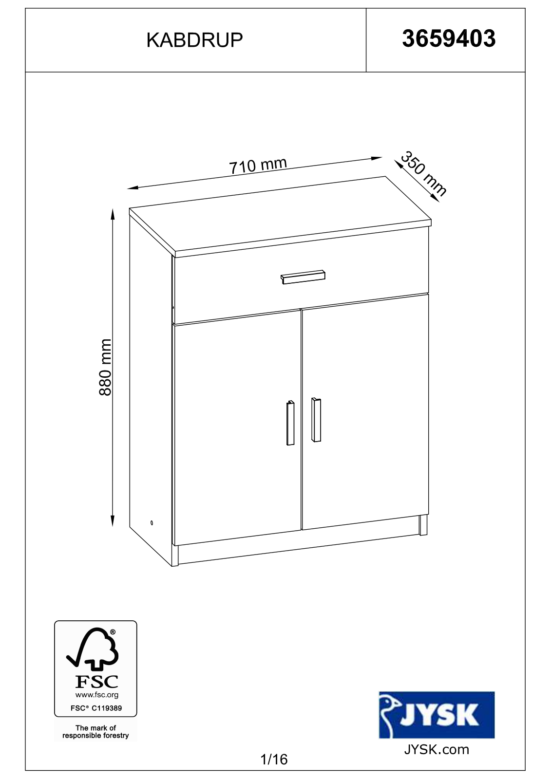 JYSK Kabdrup User Manual