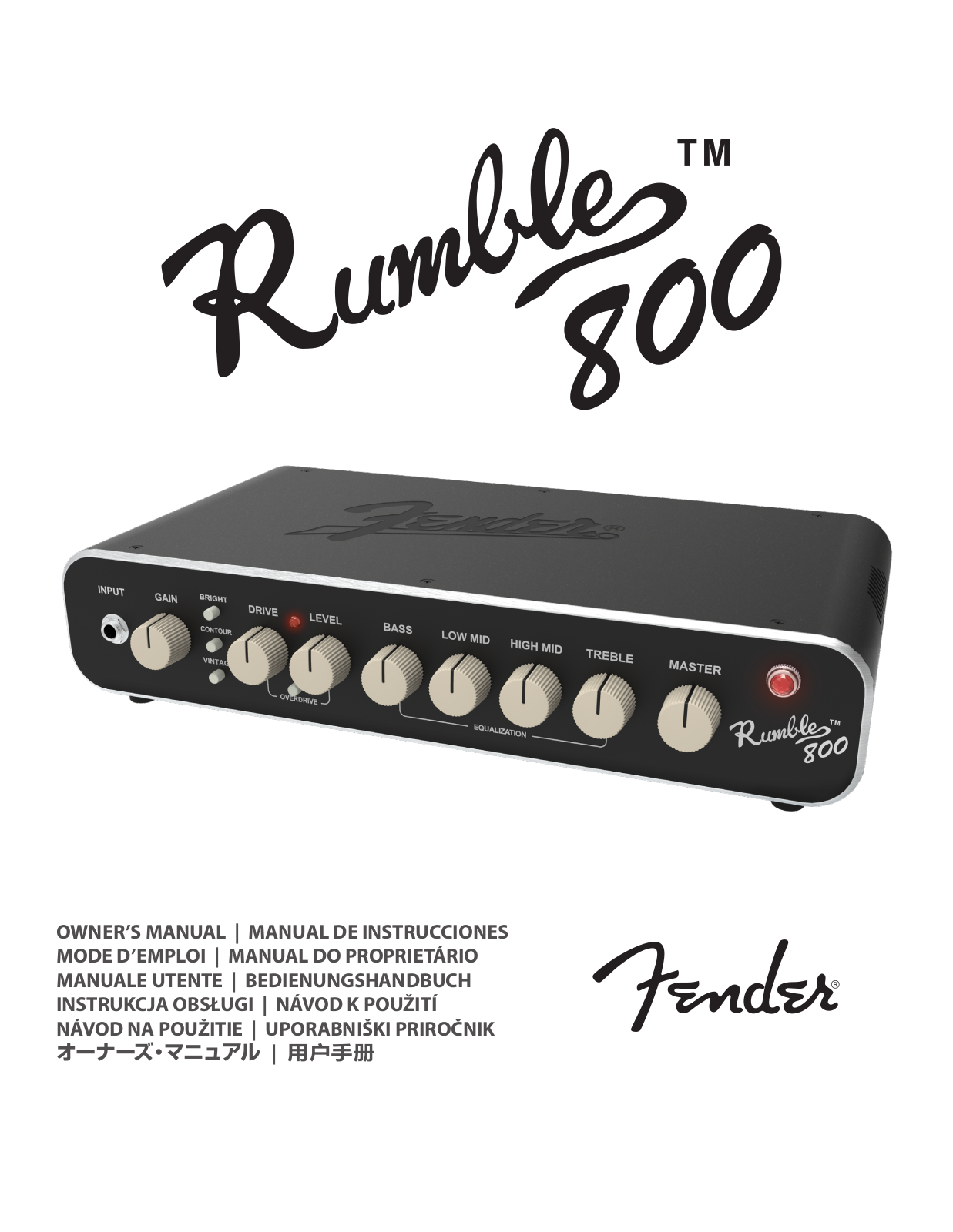 Fender Rumble 800 HD Users Manual