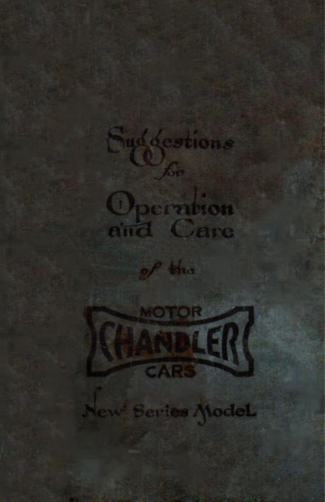 Chandler 1919 Instruction Book