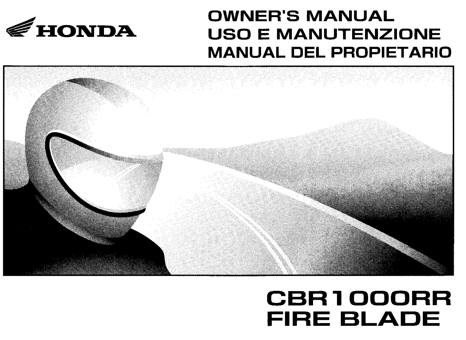 Honda CBR1000RR 2008 Owner's Manual