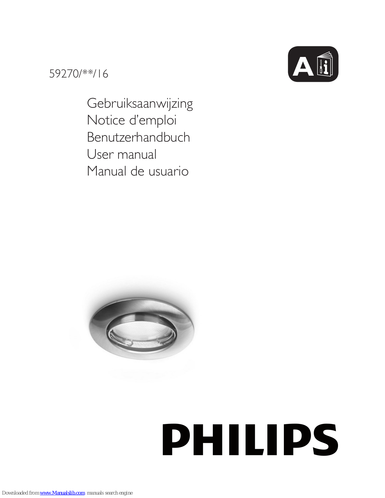 Philips 59270-17-16, 59270-31-16, 59270/**/16 User Manual