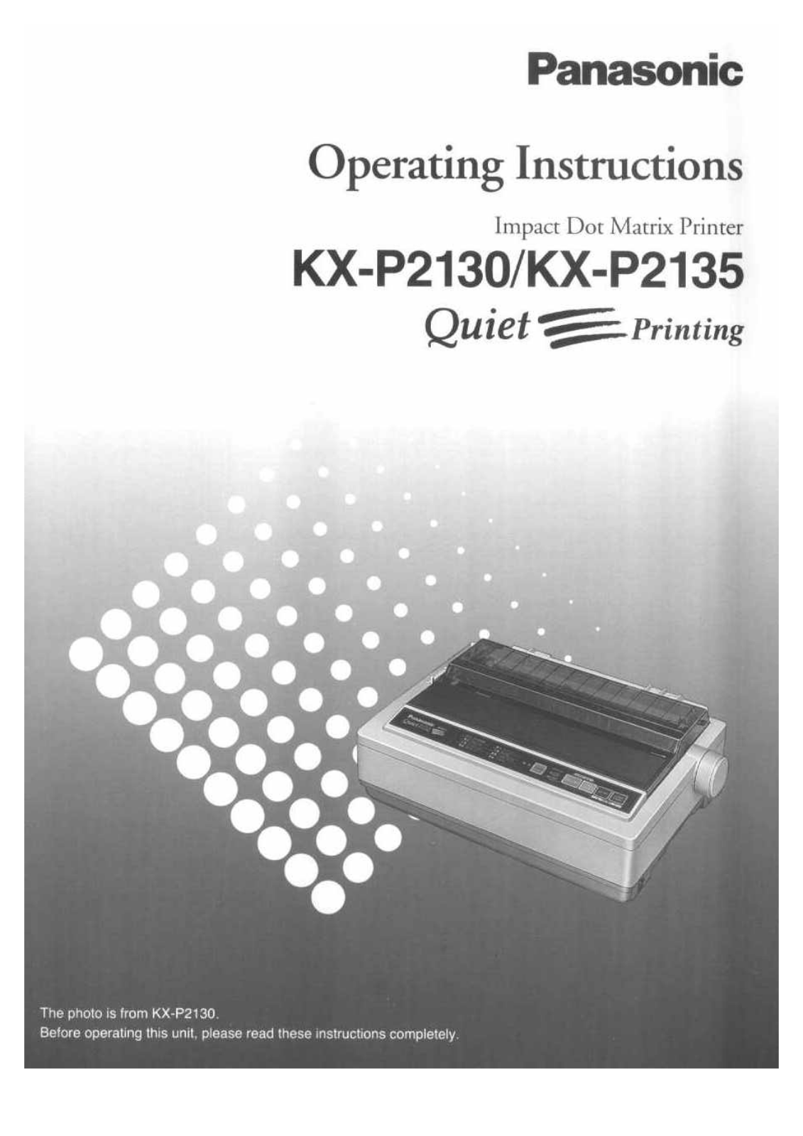 Panasonic KX-P2135 User Manual