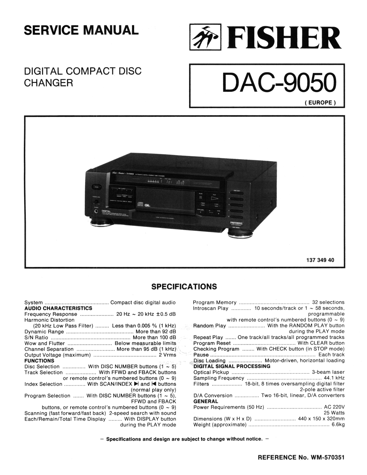 Fisher Radio DAC9050 Schematic - ManualMachine.com