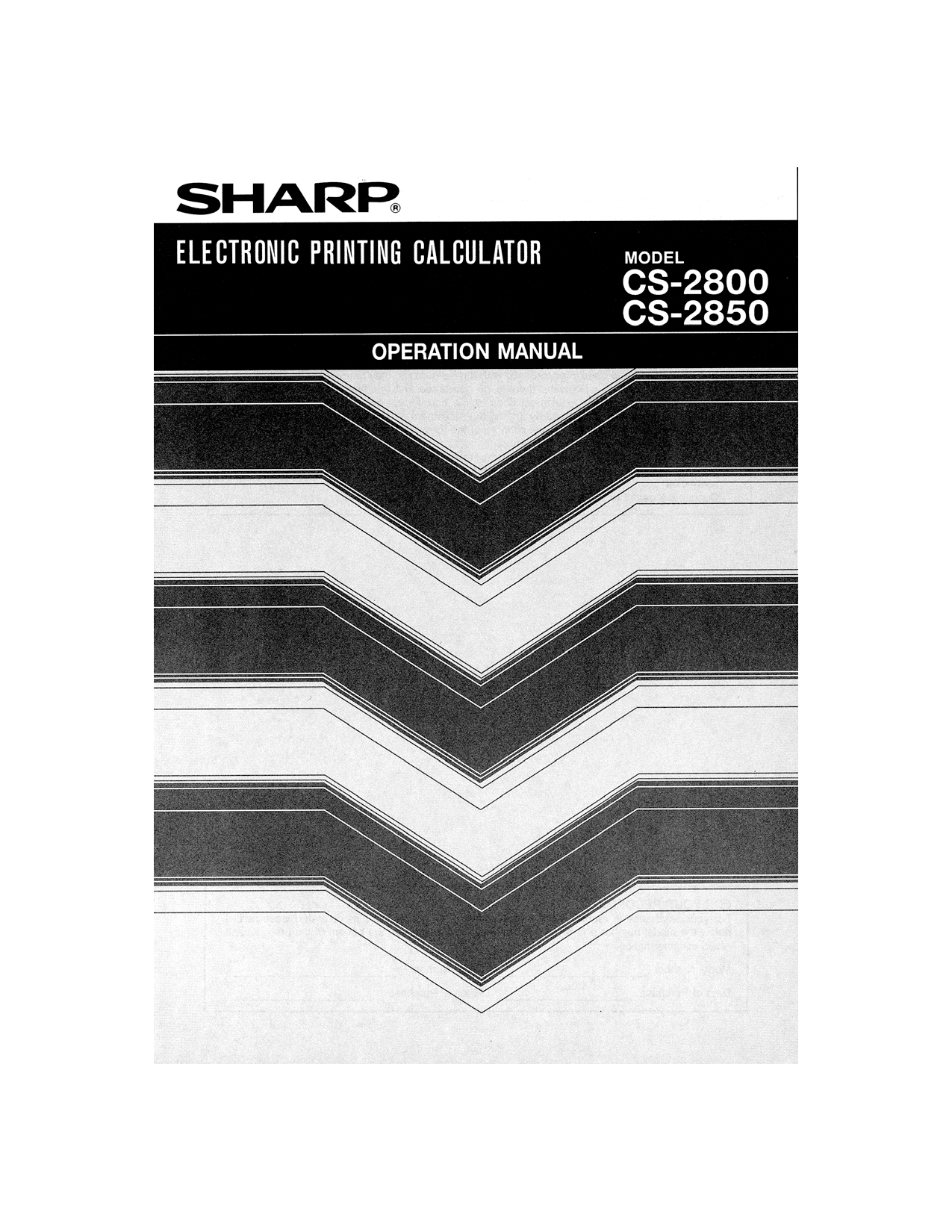 Sharp CS-2800, CS2850A, cs-2850 User Manual