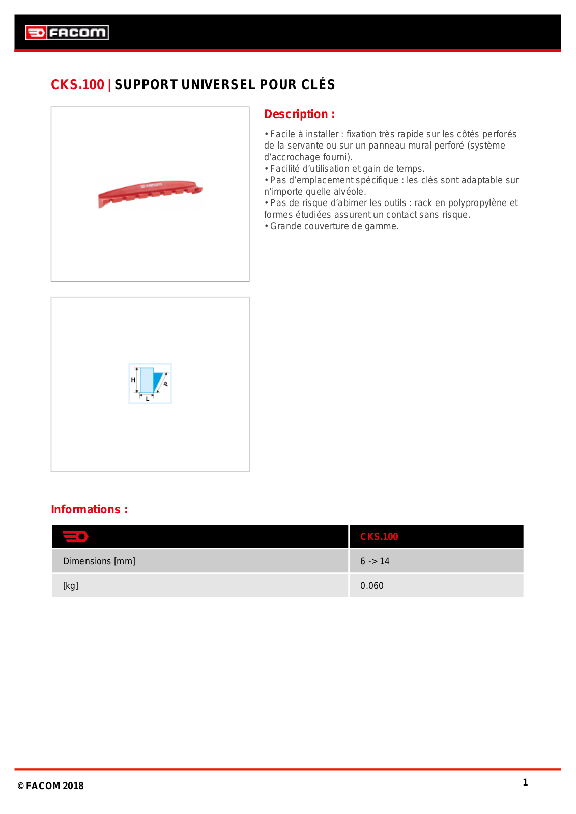 Facom CKS.100 Specification - ManualMachine.com