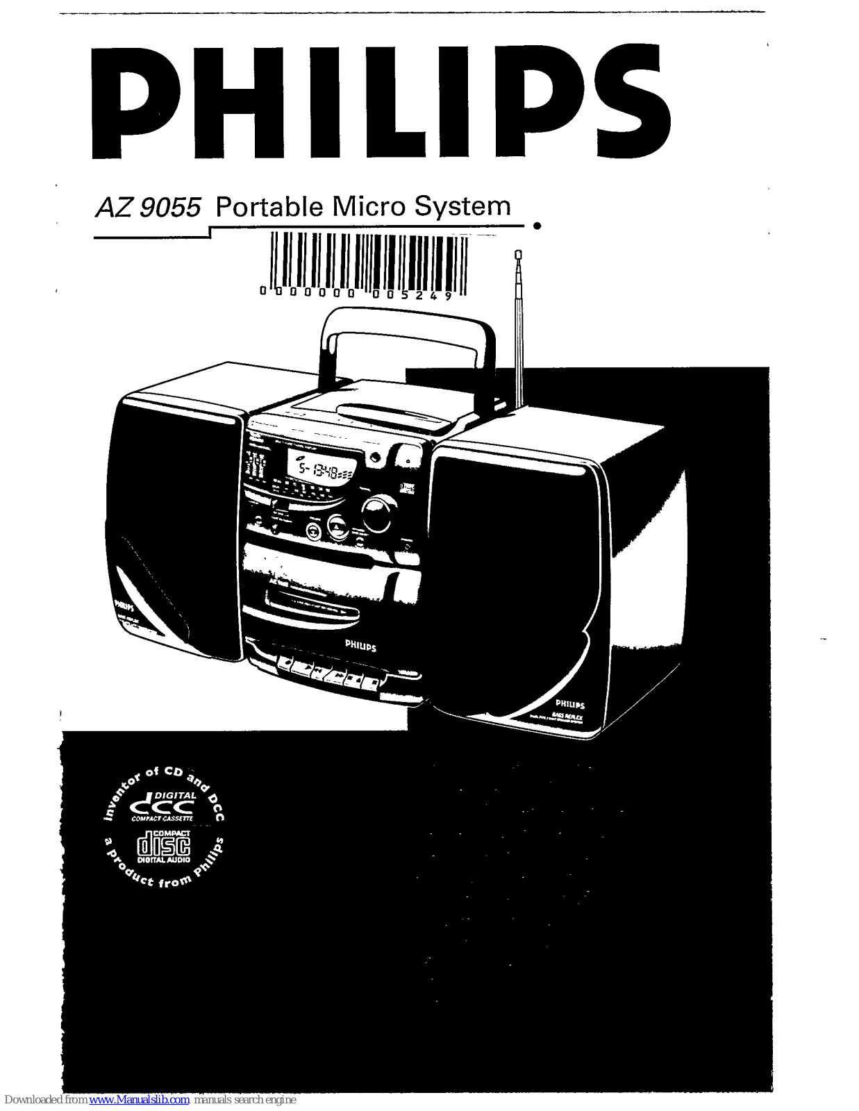 Philips AZ9055 - Portable Radio Cass Rec, AZ9055 User Manual