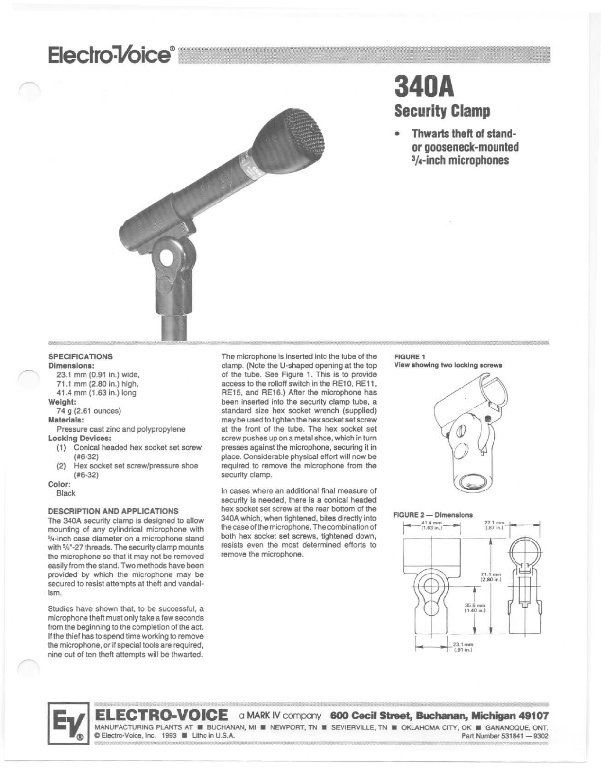 Electro-voice 340A DATASHEET