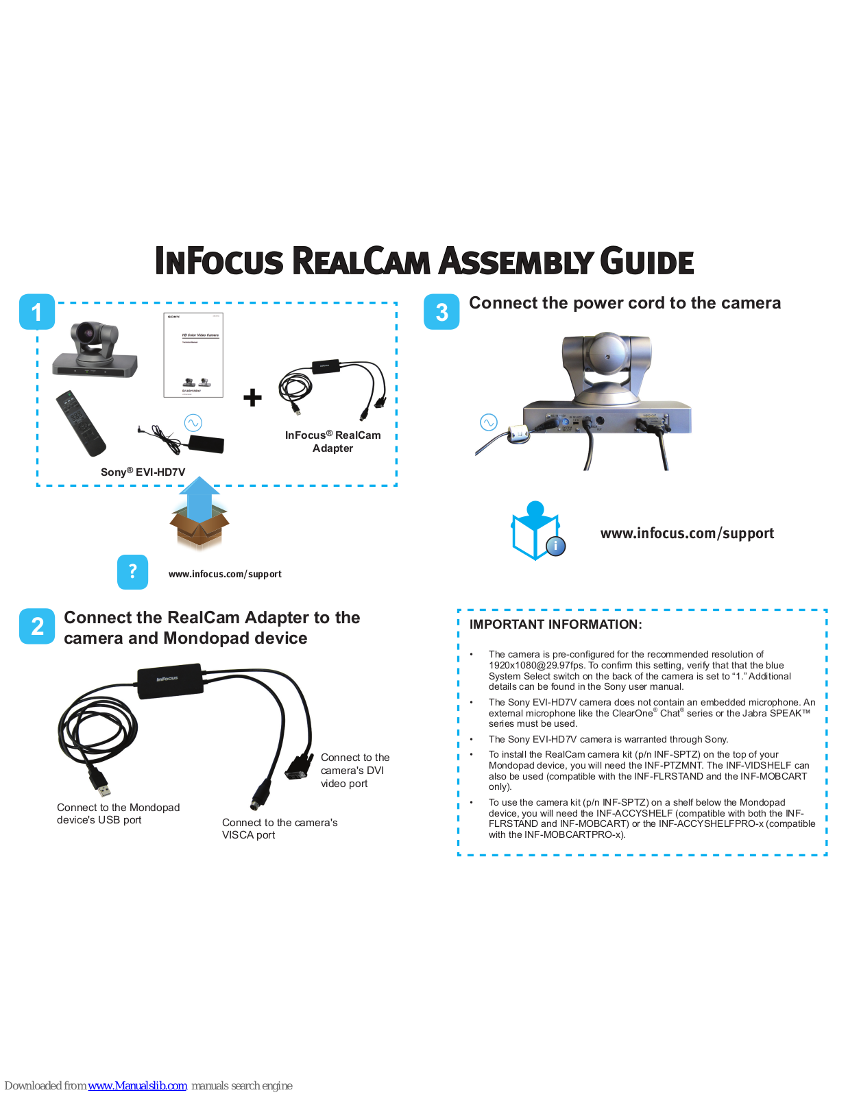 InFocus RealCam Assembly Manual