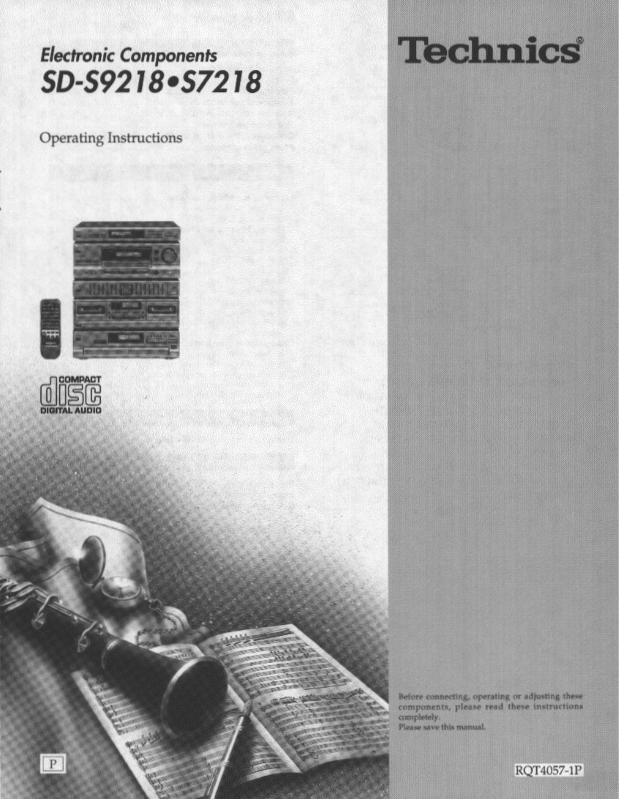 Panasonic SD-S7218, SD-S9218 User Manual