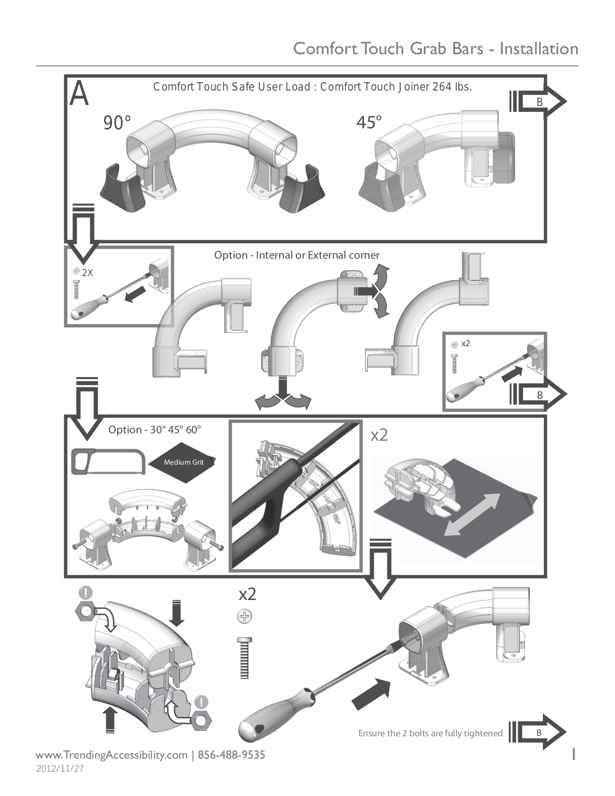 Trending Accessibility Comfort Touch Grab Bars User Manual