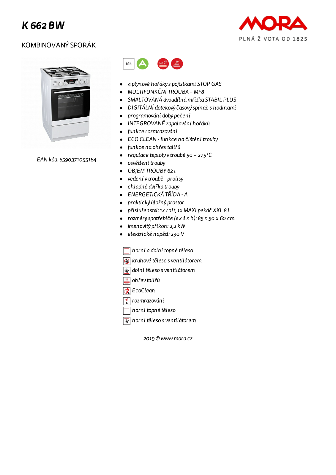 Mora K 662 BW User Manual