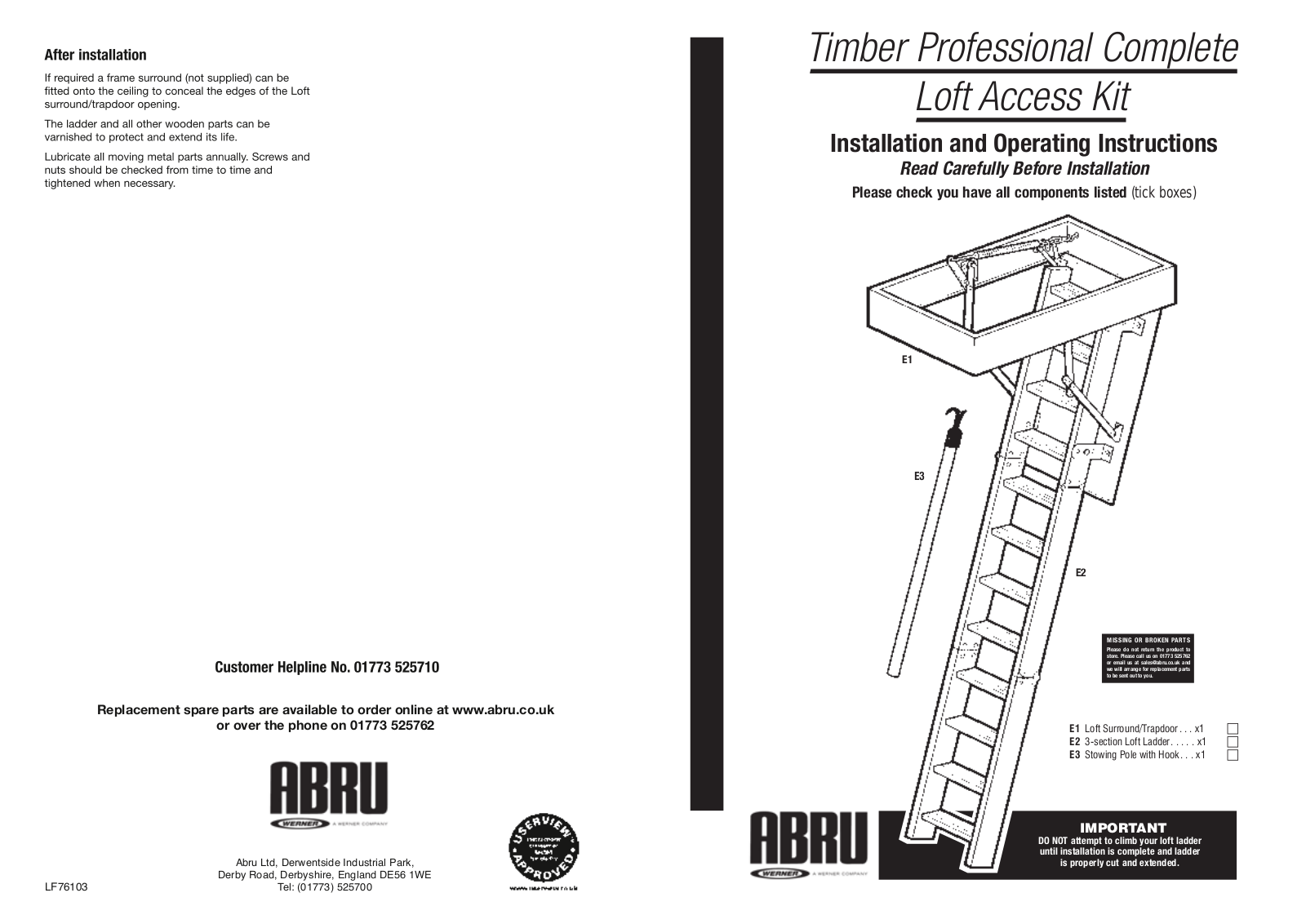 Abru 35002 Instruction manual