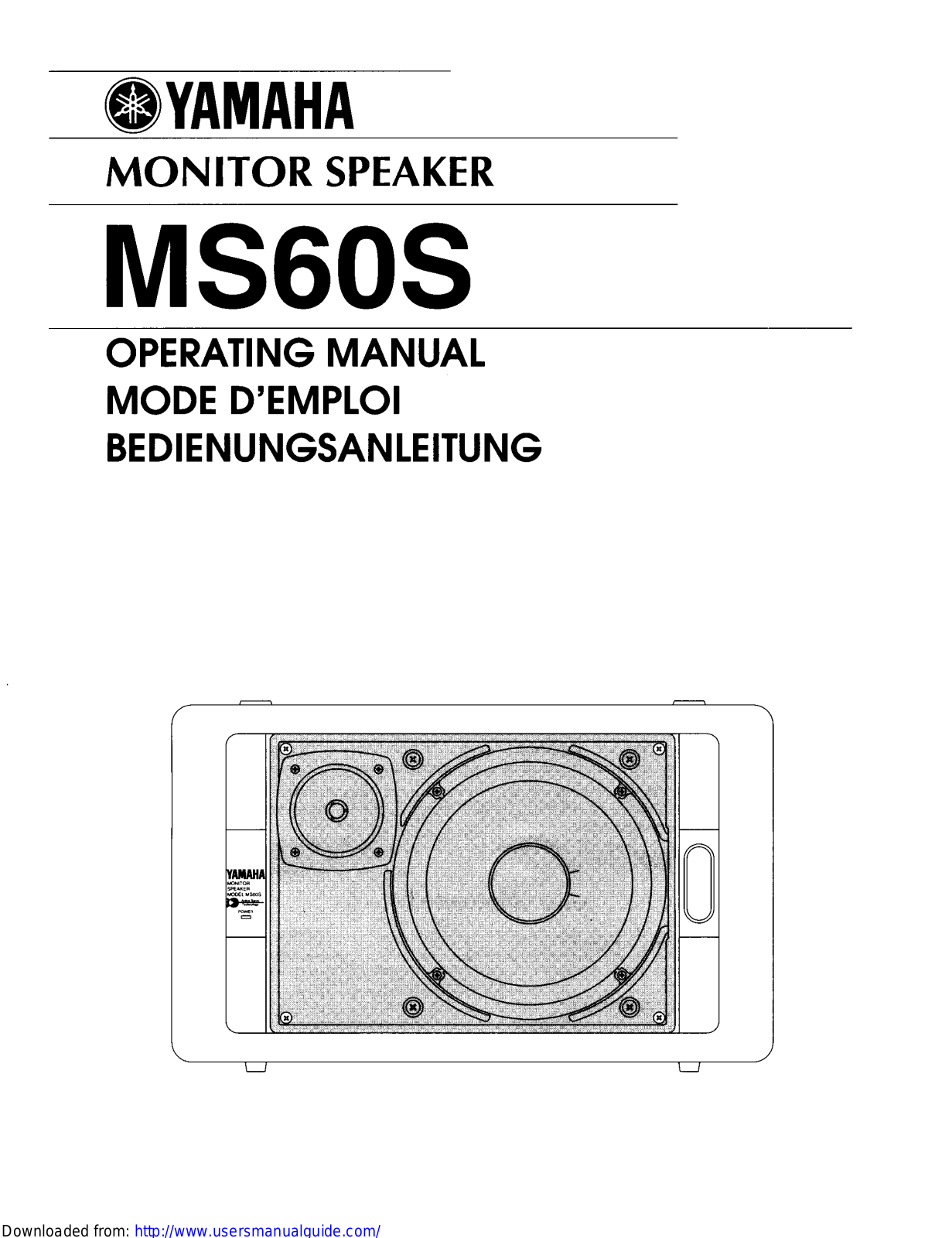 Yamaha Audio MS60S User Manual