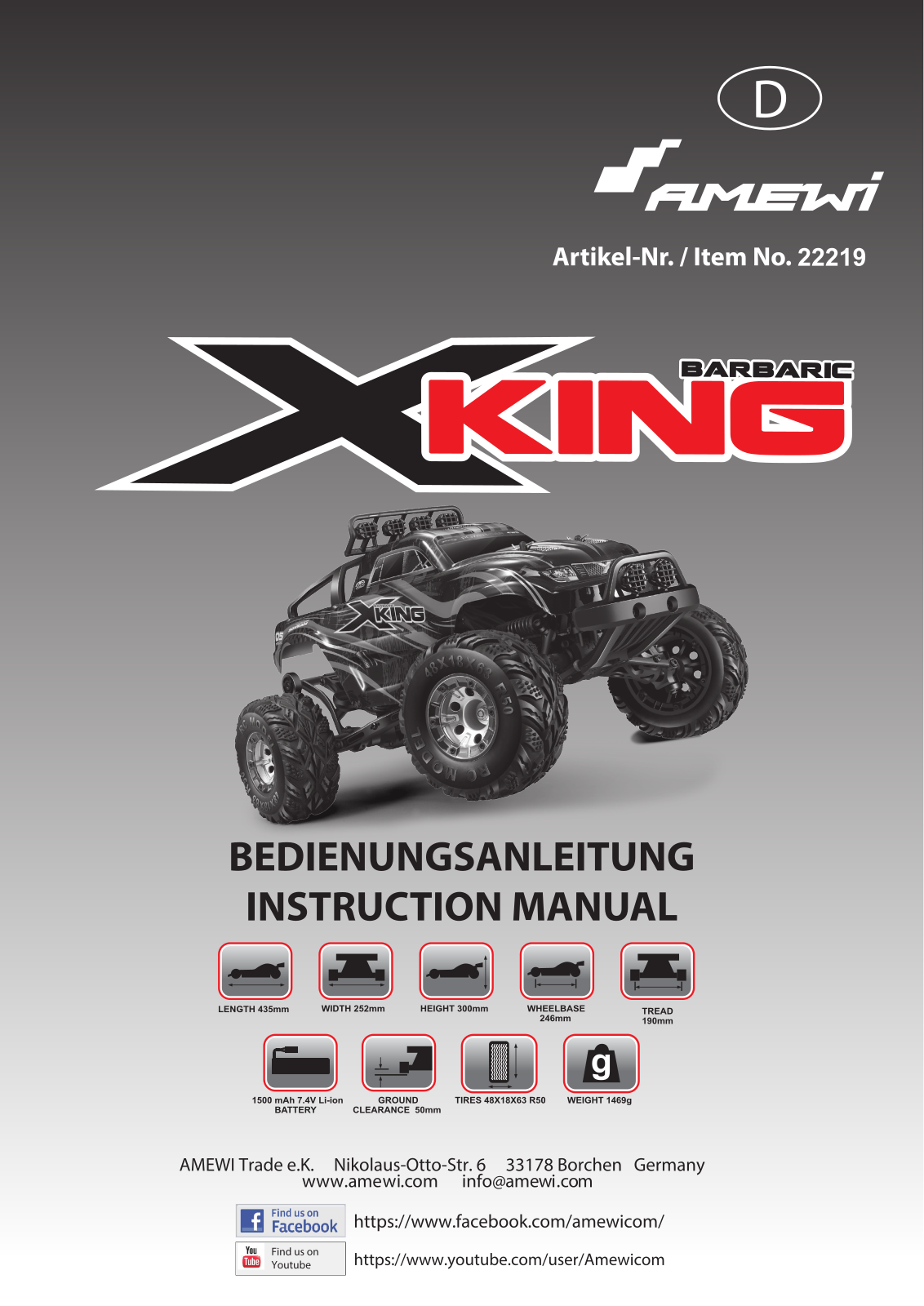 Amewi 22219 User guide - ManualMachine.com