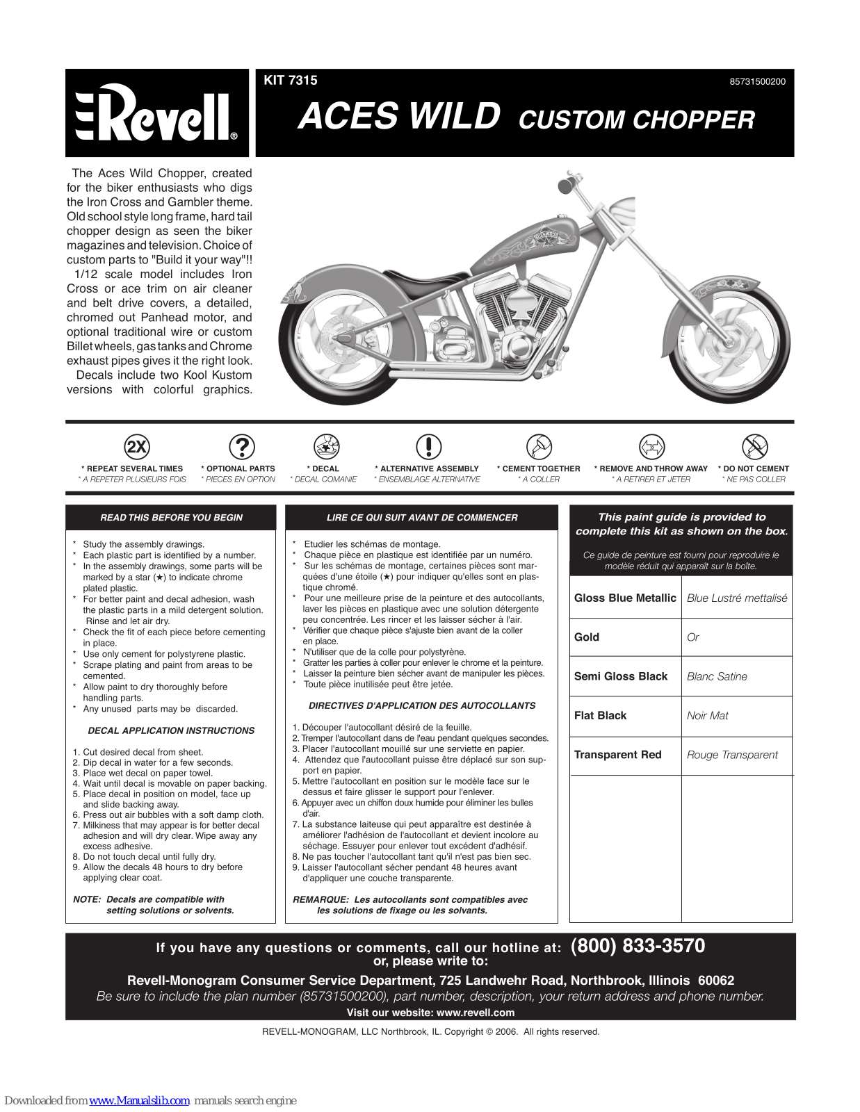 REVELL 7315 Assembly Manual