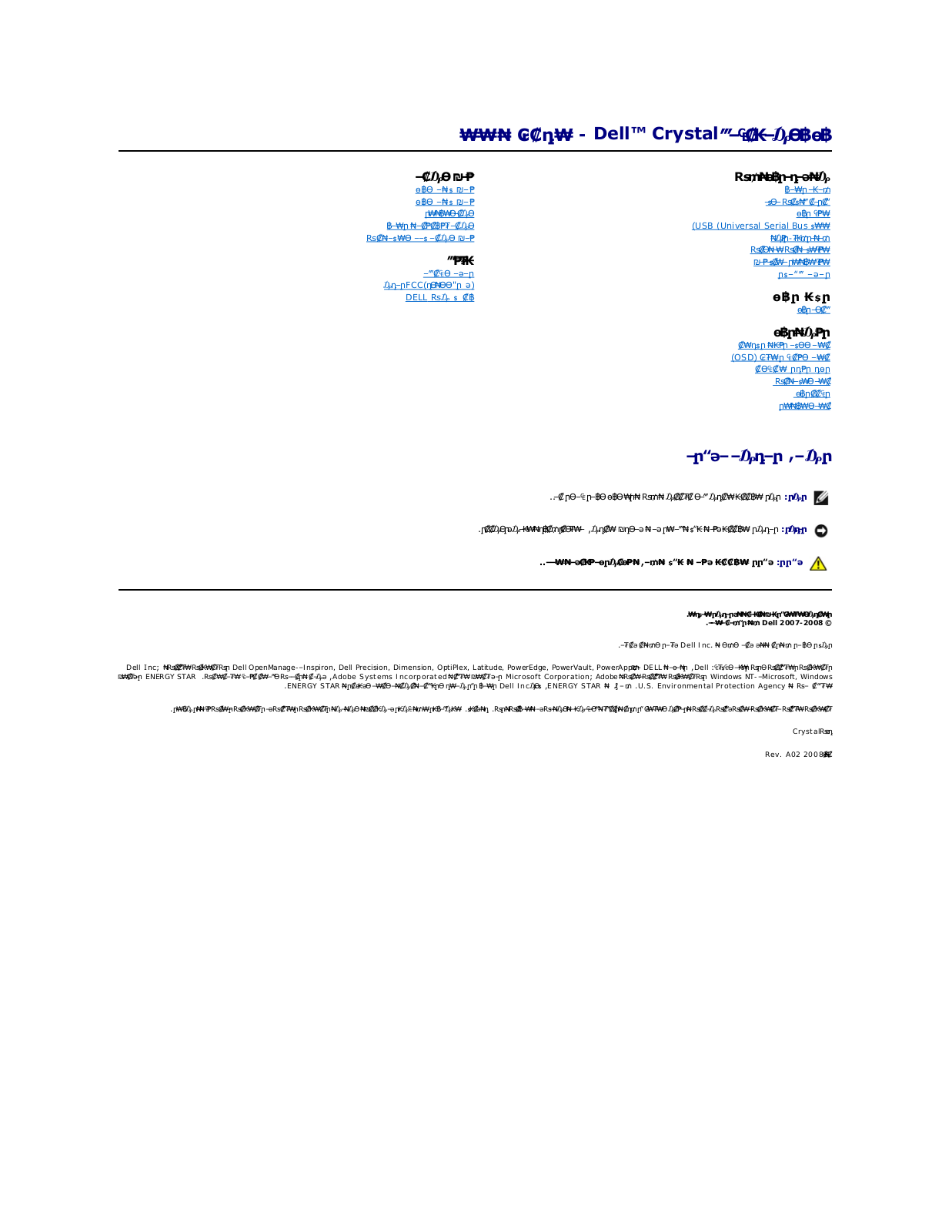 Dell Crystal Monitor User Manual