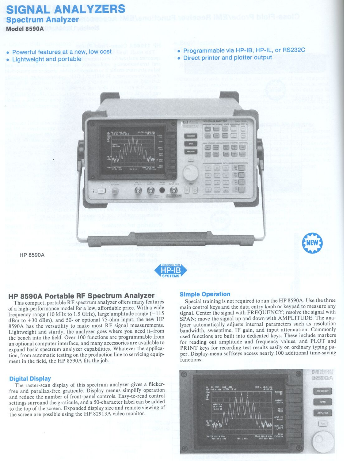 HP 8590A Datasheet