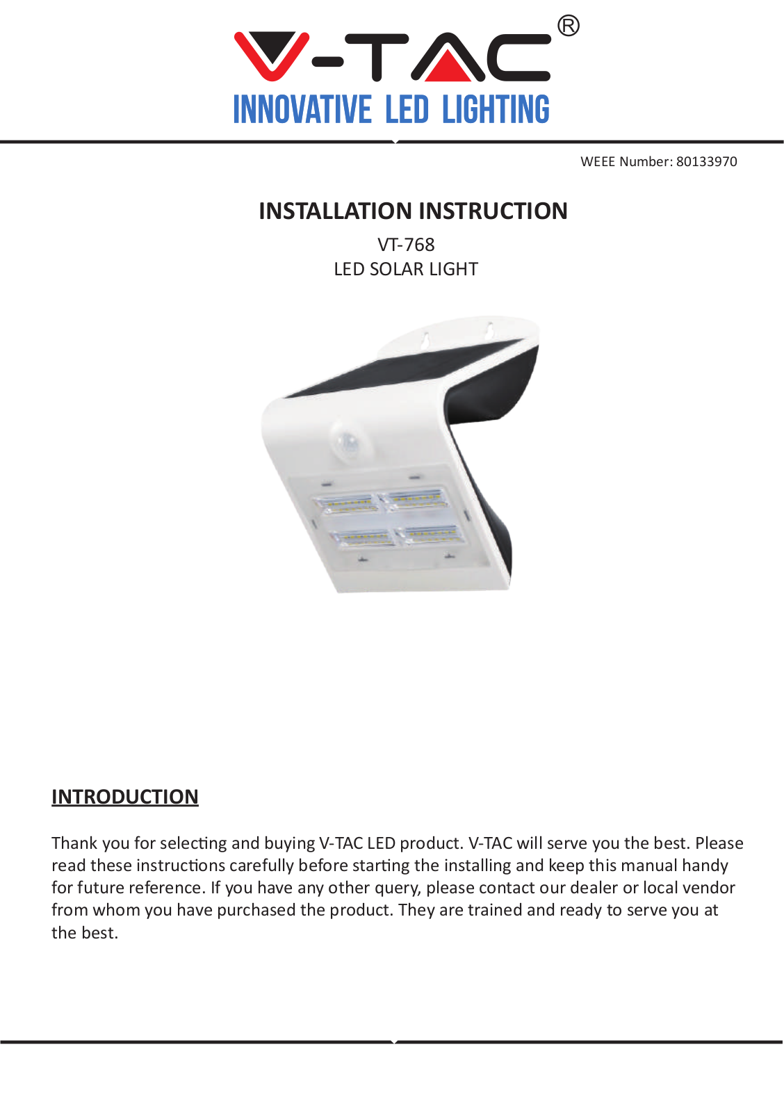 V-TAC VT-768 User Manual - ManualMachine.com