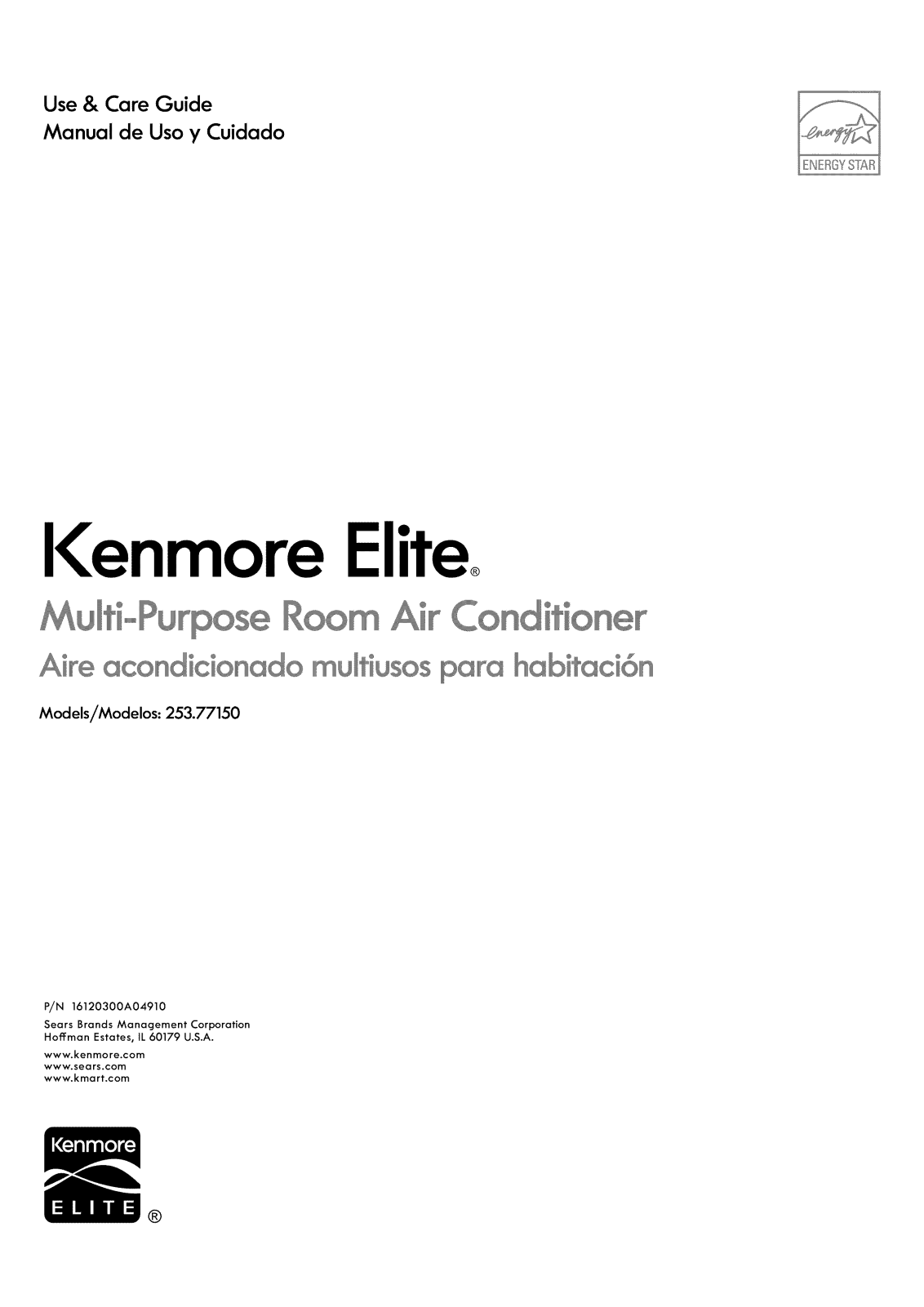 Kenmore Elite 25377150610 Owner’s Manual