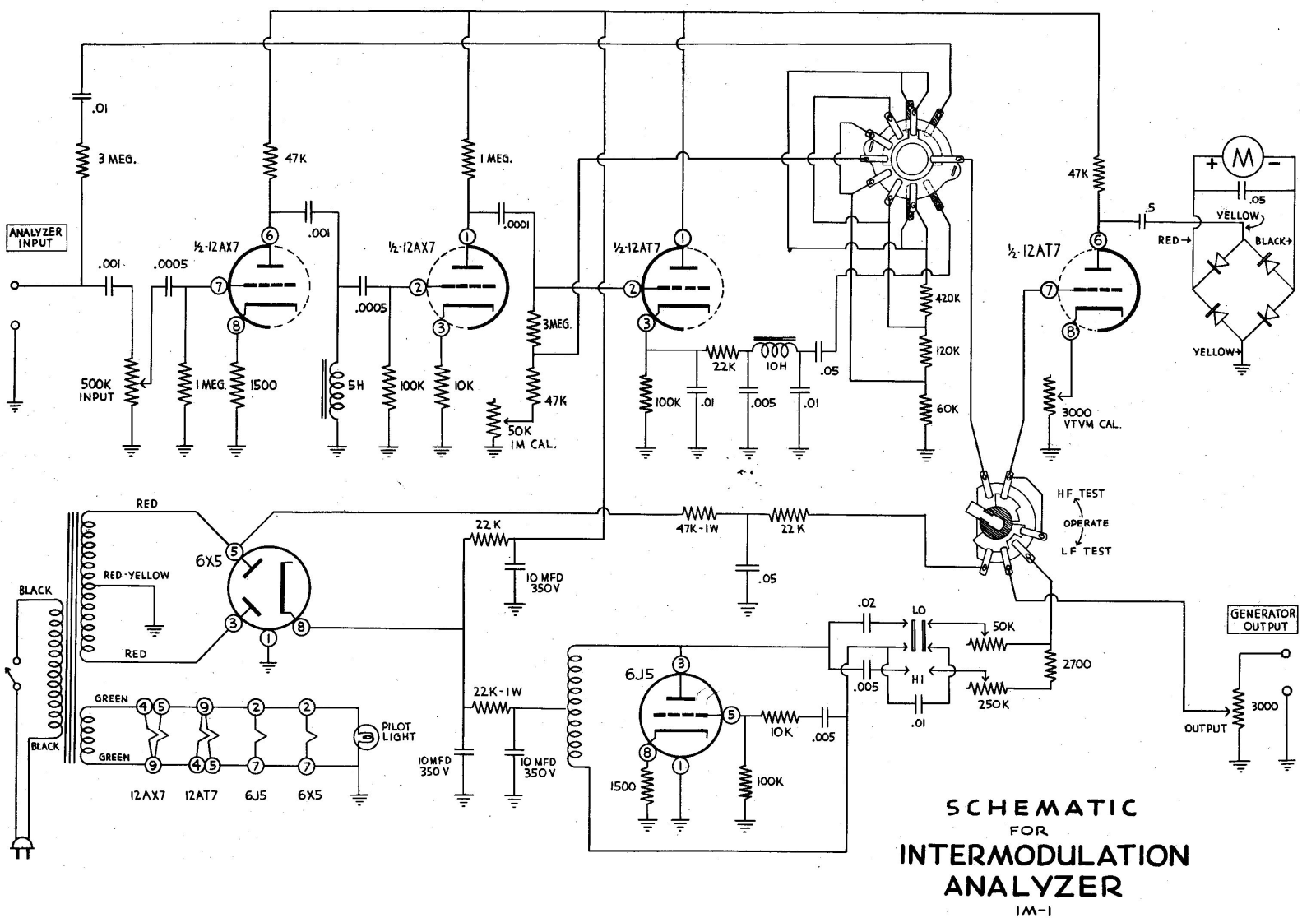 Heathkit IM-1 Schematic