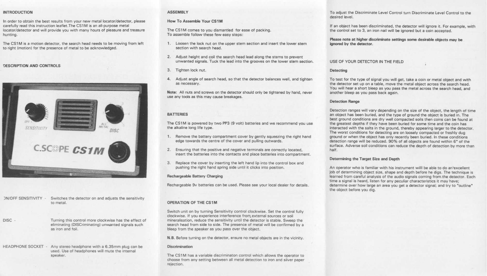 C-scope CS1M User Manual